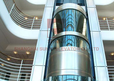 1000 کیلوگرم VVVF درایو آسانسور آسانسور Panoramic آسانسور برای مرکز خرید