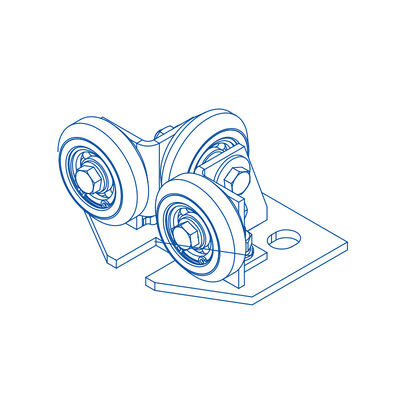 قطر چرخ 50 میلی متر برای کفش های راهنمای رول ثابت