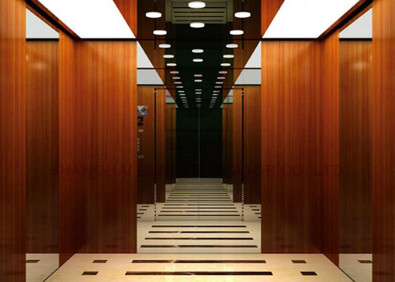 سیستم VVVF آسانسور کنترل سیستم آسانسور چوبی کابین 2.0 متر 1600 کیلوگرم آسانسور مسافری