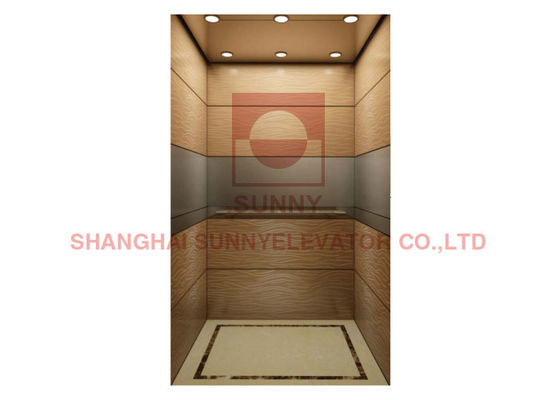 VVVF Drive Home Elevator Lift With Rose Gold Mirror Stainless Steel