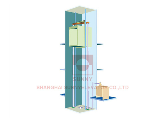 آسانسور کارخانه Dumbwaiter آشپزخانه مسکونی آسانسور غذا 0.4 متر بر ثانیه با سوئیچ توقف اضطراری