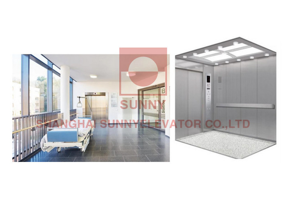 VVVF لیفت تخت 1600kg بار بیمارستان آسانسور بیمارستان آسانسور پزشکی