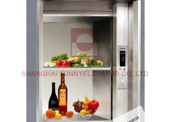0.4M/S ایمنی کامپکت Dumbwaiter آسانسور برای رستوران ها و آشپزخانه ها