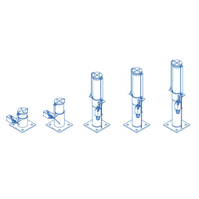 دسترسی به قطعات آسانسور ضربه‌گیر روغنی با سرعت نامی ≤1.75 متر بر ثانیه