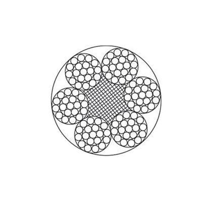 سیم بکسل فولادی گالوانیزه نشده 6x19+IWR، 1570-1870MPa، 3-46 میلی متر، برای بلند کردن و کشیدن، بار شکست بالا تامین کننده
