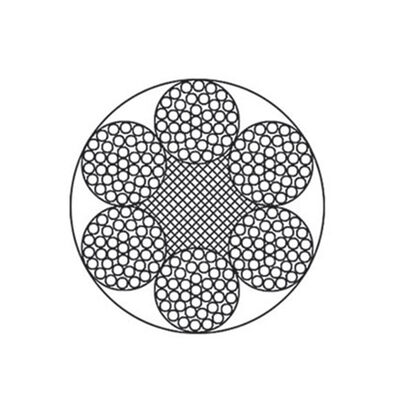 Elevator Round Steel Wire Rope 6x37, Fiber/Steel Core, Galvanized Surface, 1570-1870MPa For Hoisting تامین کننده