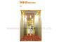 دکوراسیون کابین آسانسور روشنایی نرم با آینه طلای تیتانیوم / جاسازی شده با قطعات آسانسور