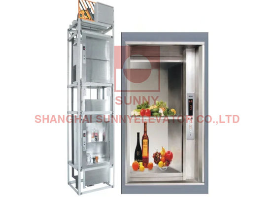 ISO9001 کنترل PC 0.4m/S 630kg آشپزخانه خدمات غذایی آسانسور